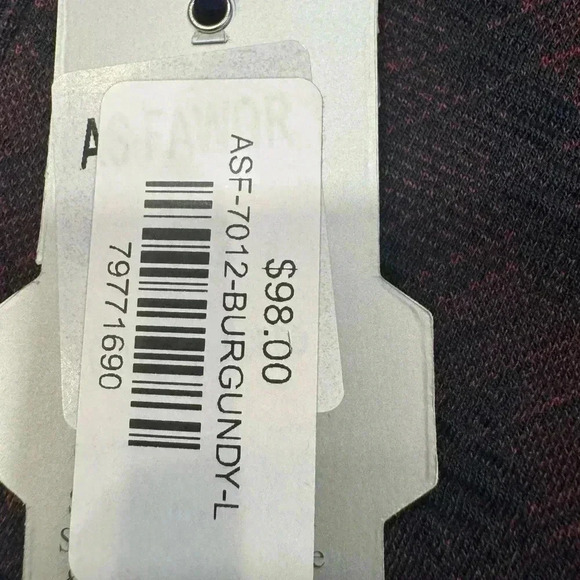 AS Fawor Collection men’s 1/4 zip pullover navy & burgundy sz L NEW! - Picture 5 of 10